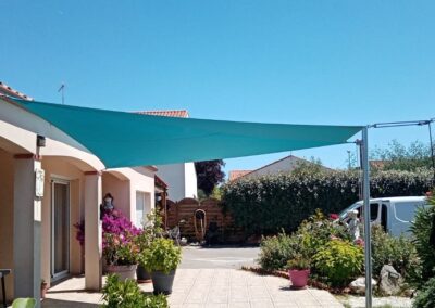 Voile d'ombrage bleue turquoise