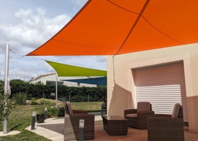 Ombrelles de jardin colorées pour terrasse
